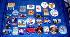 Nice Lot of 28 Assorted Disneyland Cast Member Exclusive Pin Back Buttons picture