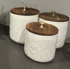 PRINCESS HOUSE 3 canister Wildflower design 40212 new 3 beautiful canister's picture