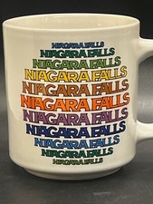 Vintage Niagara Falls New York Rainbow 12 ounce Pottery Coffee Mug Ceramic picture