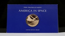 1977 AMERICA IN SPACE SERIES RARE BRONZE PROOF SKYLAB MEDAL ORG PACKAGING #1349 picture