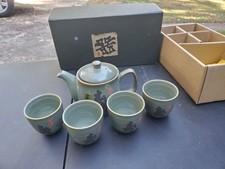 Vintage 5 Pc. Pottery Tea Pot Set Japan EXCELLENT picture