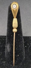Vintage Diamond 14k gold stick pin early 20th Century Krementz & Company  picture