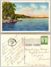Scene On Lake Shoreline View Postcard picture