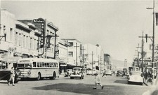 Richmond CA MacDonald Ave East From 6th Postcard Busy Street Scene Buses Cars picture