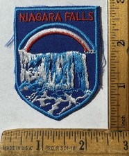 Vintage Niagara Falls New York Canada Iron On Patch Travel Souvenir Rainbow picture