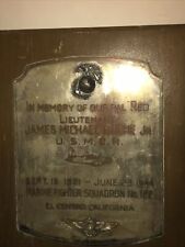 ww2 marines squadron 122 james michael roche usmcr 1944 california plaque picture
