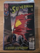 Superman 75 1st Print Newsstand Variant (1993) Death of Superman Key Issue picture