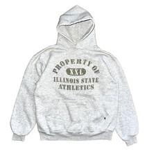 VTG Illinois State Athletics Logo USA Russell Athletics Hoodie L Champion 90s picture