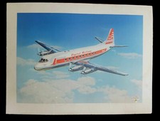 Very Rare Vintage 1950s Viscount Capital Airlines Promotional Un-Framed Poster picture