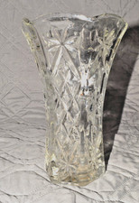 Vintage Pressed Glass Vase 8.25