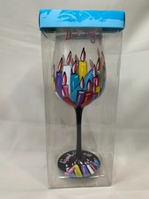 De-Lite Hand Painted Wine Goblet- Brand New It's My Party Design - 0224A picture