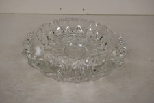 Vintage Heavy Clear Cut Glass Style Ashtray Cigar or Cigarette Ashtray decor picture