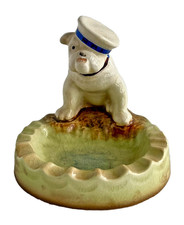 Beswick Basford Bulldog Ashtray HMS Royal Navy patriotic Rare c 1920-1930 VTG picture