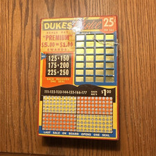 Vintage duke’s choice $.25 gambling punch board …. unused ￼￼ 1940 -1960 ￼ picture