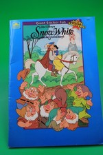 UNUSED 1993, Snow White & The Seven Dwarfs Giant Sticker Fun Disney Golden Book picture