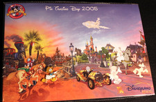 Disneyland Paris 2005 Official Pin Trading Day Background Launch Donald Duck Pin picture