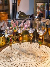Artland Christmas Splendor Jewel Cordial Glasses Set of 4 Handcrafted 7