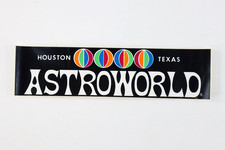 Vtg 1968-1974 Astroworld Amusement Park Houston Texas Bumper Sticker Original picture