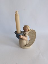 Vtg Wood ERZGEBIRGE Wendt Kuhn Angel Candle Holder Germany Christmas Figurine picture