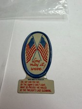 Vintage 1942 Cracker Jack Prize US Flag Long May It Wave RARE Tin Premium picture