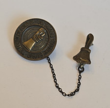 Vintage AGEHR American Guild English Handbell Ringers Pin 1954 Guard Chain Music picture