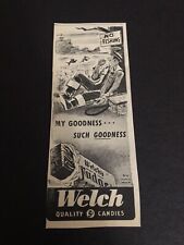 1940’s Welch’s Fudge Candies Fisherman Magazine Print Ad picture