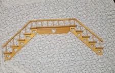 Vintage Wooden Staircase Wall Trinket Shelf Cottagecore heart cutout design.  picture