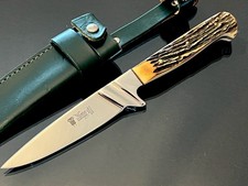 Vint.Widder Solingen Germany Rostfrei Stag Drop Point Hunter Knife Full Tang NEW picture