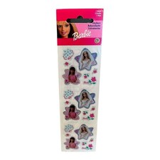 Sealed vintage, 2000 SandyLion Barbie prismatic star stickers with flowers picture