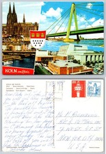 Cologne Germany Postcard Kölner Dom Severinsbrücke Opernhaus Rhein River picture