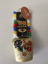 Vintage Swiss Switzerland Cow Bell Travel Souvenir Ornament Alpine cowbell picture