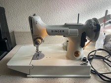 Vintage Singer 221K Featherweight Sewing Machine White Great Britain NEEDS WORK picture