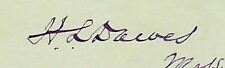 Henry Dawes Act Massachusetts Senator Original Autograph Signature picture