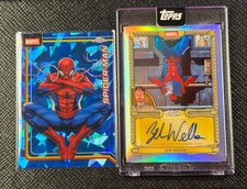 2026 Topps Chrome Marvel Sapphire Spider-Man #163 & Mint Zeb Wells Auto CA-ZW picture