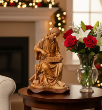 Saint Joseph the Carpenter Statue | Hand Carved Olive Wood Bethlehem Holy Land picture