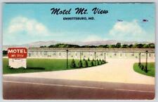1940-50's EMMITTSBURG MARYLAND MD MOTEL MT VIEW VINTAGE LINEN POSTCARD picture