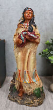 Native American Inca Indian Mother Cradling Baby Statue 10.5