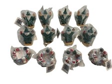 VTG Set 12 Kemp & Beatley Santa Claus Snowmen Tree Christmas Napkin Rings Resin picture