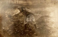 Great 1880s-90s Baseball Player Glove Hat Cleats Pennsylvania RPPC Postcard COPY picture