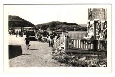 The Dock Monhegan Island Maine Crowd Scene Antique Truck RPPC Postcard picture