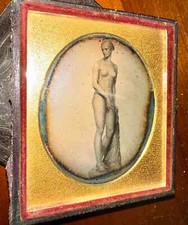 Rare HIRAM POWERS Greek SLAVE Sculpture 1840s Daguerreotype Antique Art Photo picture