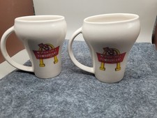 (2) McDonald's 15 c Retro Hamburgers Colectable ceramic coffee cup 1950s design picture