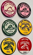 1988-2003 Martha's Vineyard Striped Bass & Bluefish Derby 6 Pin Lot - Fishing picture