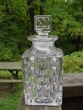 NICE 1915-1943 Fostoria American LARGE COLOGNE BOTTLE with Correct Stopper picture