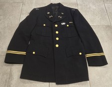 Vtg US Army Dress Blue Officer Jacket Infantry Ranger Airborne Stuart Shaines picture