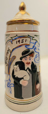 Vintage 1951  Large Hand Painted Beer Stein / Oktoberfest personalized 