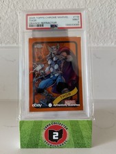 2025 Topps Chrome Marvel Thor Orange Refractor /25 PSA 9 picture