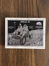 Apollo 15 Irwin & Scott in Lunar Rover Marble Base Paperweight Vintage 1971 NASA picture