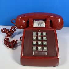 Vintage 1970s WESTERN ELECTRIC 2500DM RED Push Button Touch Desk Telephone Prop picture