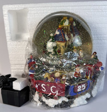 Rare Christopher Radko Musical Blower Lighted Snow Globe North Pole Express NIB picture